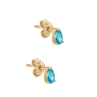 Σκουλαρίκι Χρυσό 9Κ Blue Drop